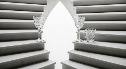 Obraz premium staircase in the black and white