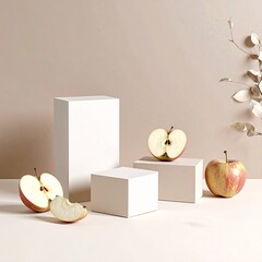 apples on the table, sliced