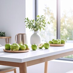 apples on the table, sliced