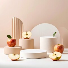 apples on the table, sliced
