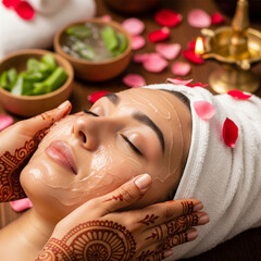 Spa Facial Treatment with Natural Ingredients