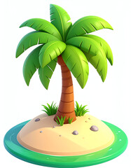 Obraz premium Tropical Island Paradise Ocean Beach Palm Tree