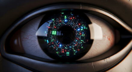 Cybernetic Eye with Digital Circuitry

