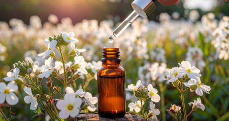 Water Violet (Hottonia palustris) Flower Remedy Bach, Florais de Bach, Field Flower, Amber Glass Bottle, Pipette Drop Essence, Flower Therapy