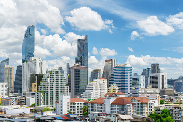Bangkok skyline. High-rise buildings and skyscrapers in downtown