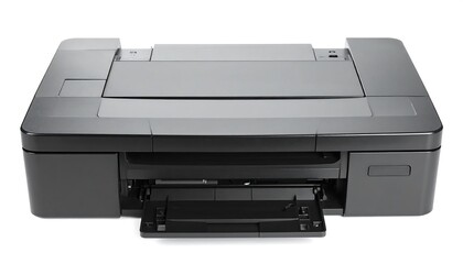 Black printer isolated on white