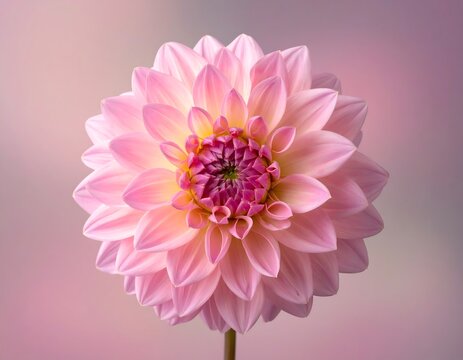 Close-up of a delicate pink dahlia