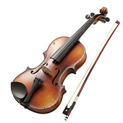 Fototapeta premium violin and bow cut out background