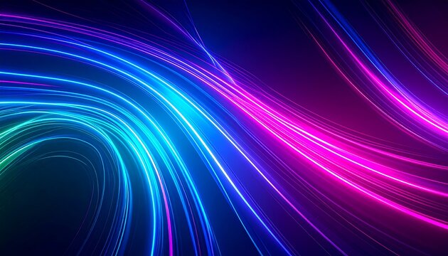 Abstract neon light waves