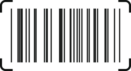 Scan barcode icon set. scanning  Black Barcode level symbol