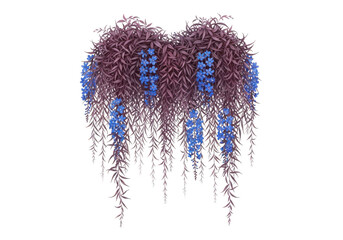 Delicate floral design isolated on transparent background isolated on transparent background