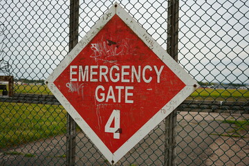 Emergency Gate 4 at East Midlands Airport Trail, Nottinghamshire, England: A Rural Scene