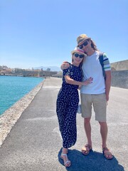 young couple together on the waterfront