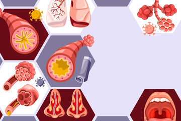 Flat Anatomical Composition of Respiratory System Problems