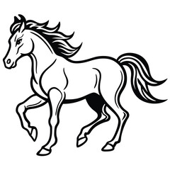 Majestic horse illustration, a symbol of power