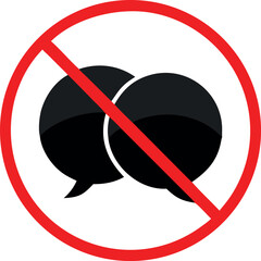 No talking sign vector illustration