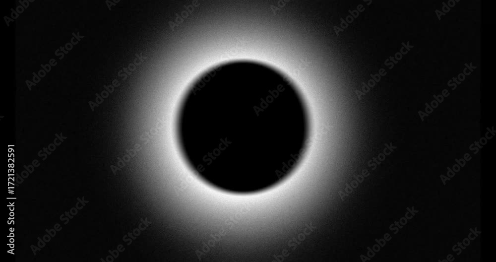 Wall mural pulsing black hole animated looping background with gradient grain and noise texture