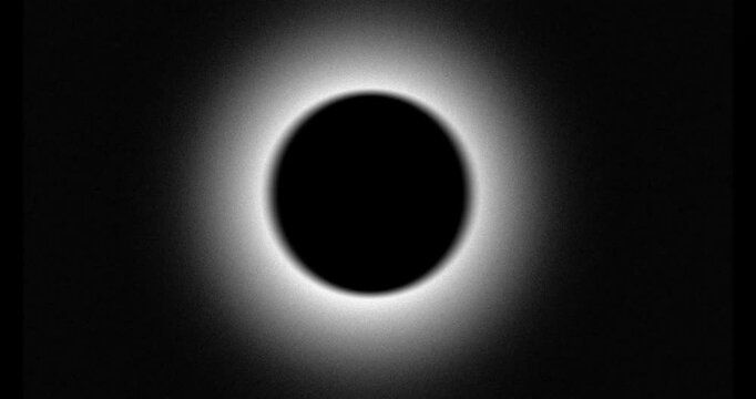 pulsing black hole animated looping background with gradient grain and noise texture