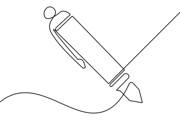 Minimalist single line pen drawing outline design isolated vector continuous sketch illustration
