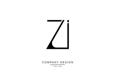 ZI, IZ, Z, I Abstract Letters Logo Monogram Design Font Icon Vector