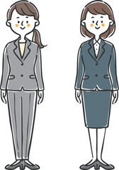 ビジネスウーマン　全身　ベクター
