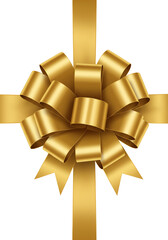Elegant Gold Ribbon Bow