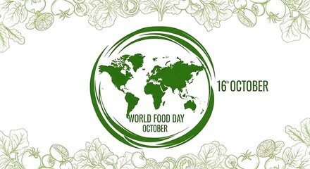 Celebrate World Food Day October 16th with vibrant global awareness and fresh produce artistry