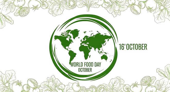 Celebrate World Food Day October 16th with vibrant global awareness and fresh produce artistry