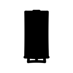 Silhouette of a portable power station on a white background for illustrations
