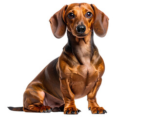 dachshund isolated on white background