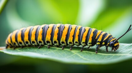 Fototapeta premium Caterpillar on leaf