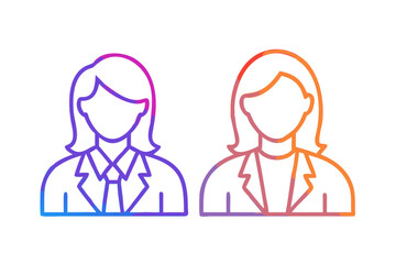 Businesswoman icon vector.men and women 
