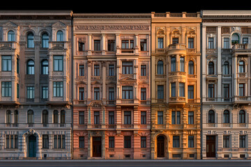 Fototapeta premium Explore the Timeless Beaut of Historic Building Facaes with Rich ArchitecturalHeritage and Distinctive Dtails in Urban Landscapes