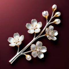 Flower on isolated background