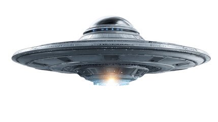 ufo over the world on a white background