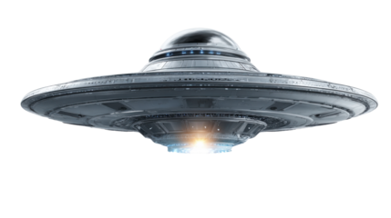 ufo over the world on a white background