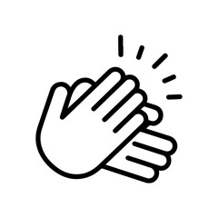 hand clap applause outline icon vector