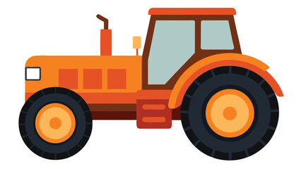 A captivating logo design featuring a farmer on a tractor amidst a picturesque landscape, symbolizing agricultural heritage and rural charm isolated on white background