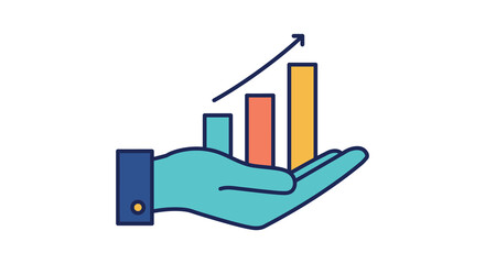 Growth in hand representing business success and financial progress visually
