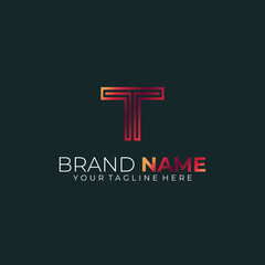 Sophisticated Branding T Logo Vector Design Illustration File