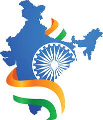 Unique Beautiful Indian Flag India Republic Day Vector Template Print-Ready PostScript