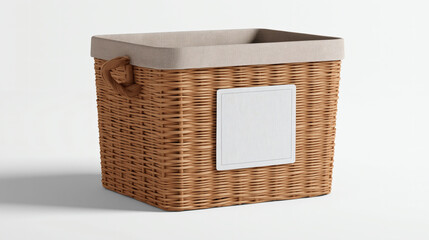 Natural Wicker Storage Basket with Liner
