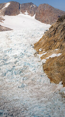 Views of the Fjord and mountains while cruising through  Prince Christian Sound on Greenland, August 2025
