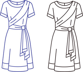 Find and color the dress in this coloring page for kids fun