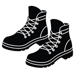 Park Ranger isolated hiking boots on white background