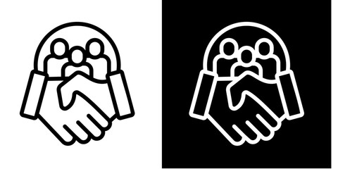 Customer Engagement  Icon Set White Style Collection