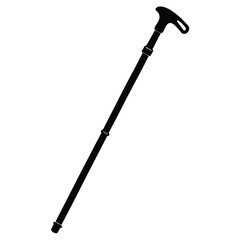 Park Ranger isolated hiking stick on white background