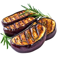 Eggplant Slices Rosemary Garnish png