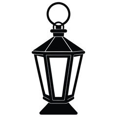 Park Ranger isolated lantern on white background