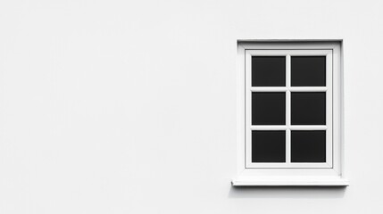 A white window with six panes.